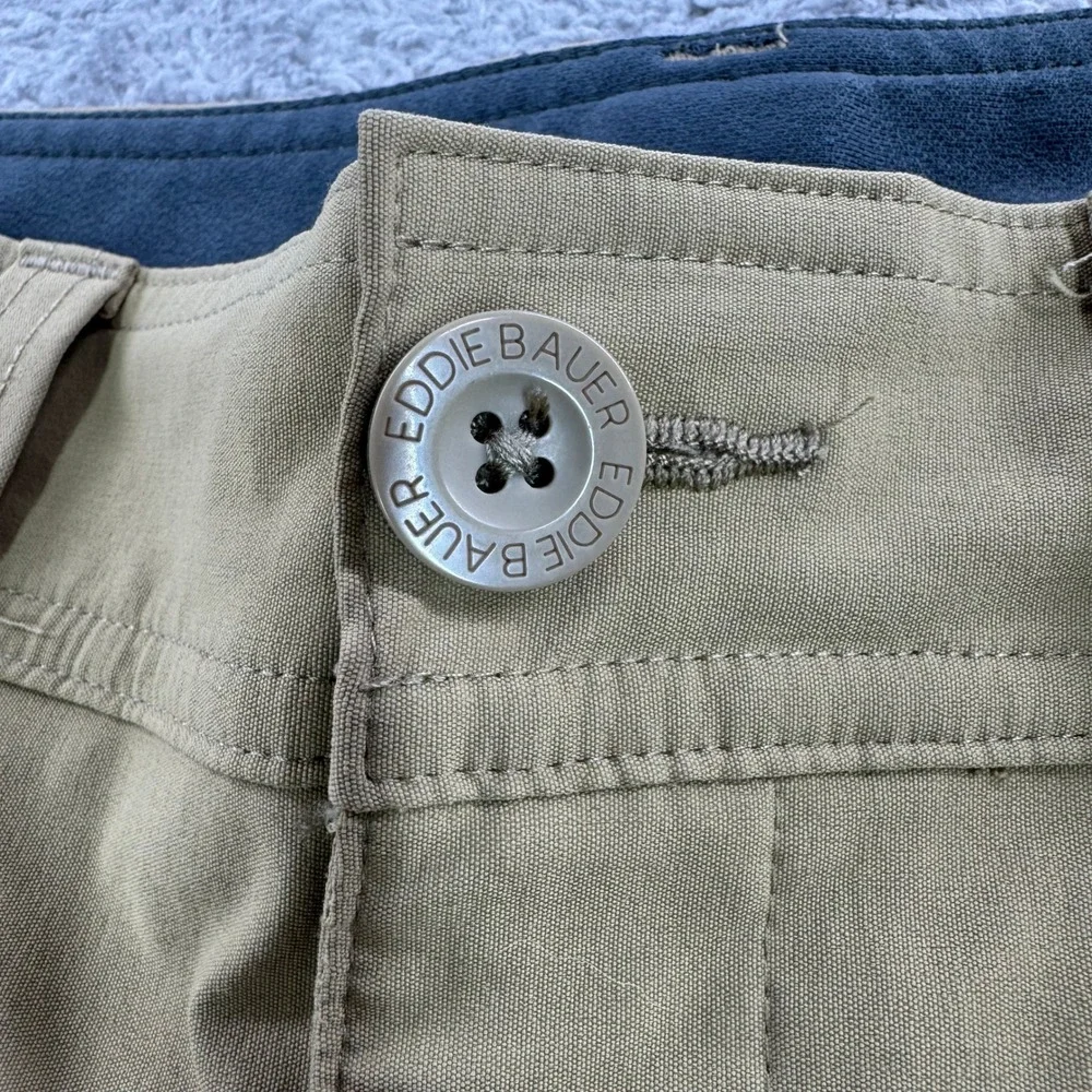 Eddie Bauer First Ascent Guide Pro Hiking Pants Mens 34x32 Tan Nylon Stretch